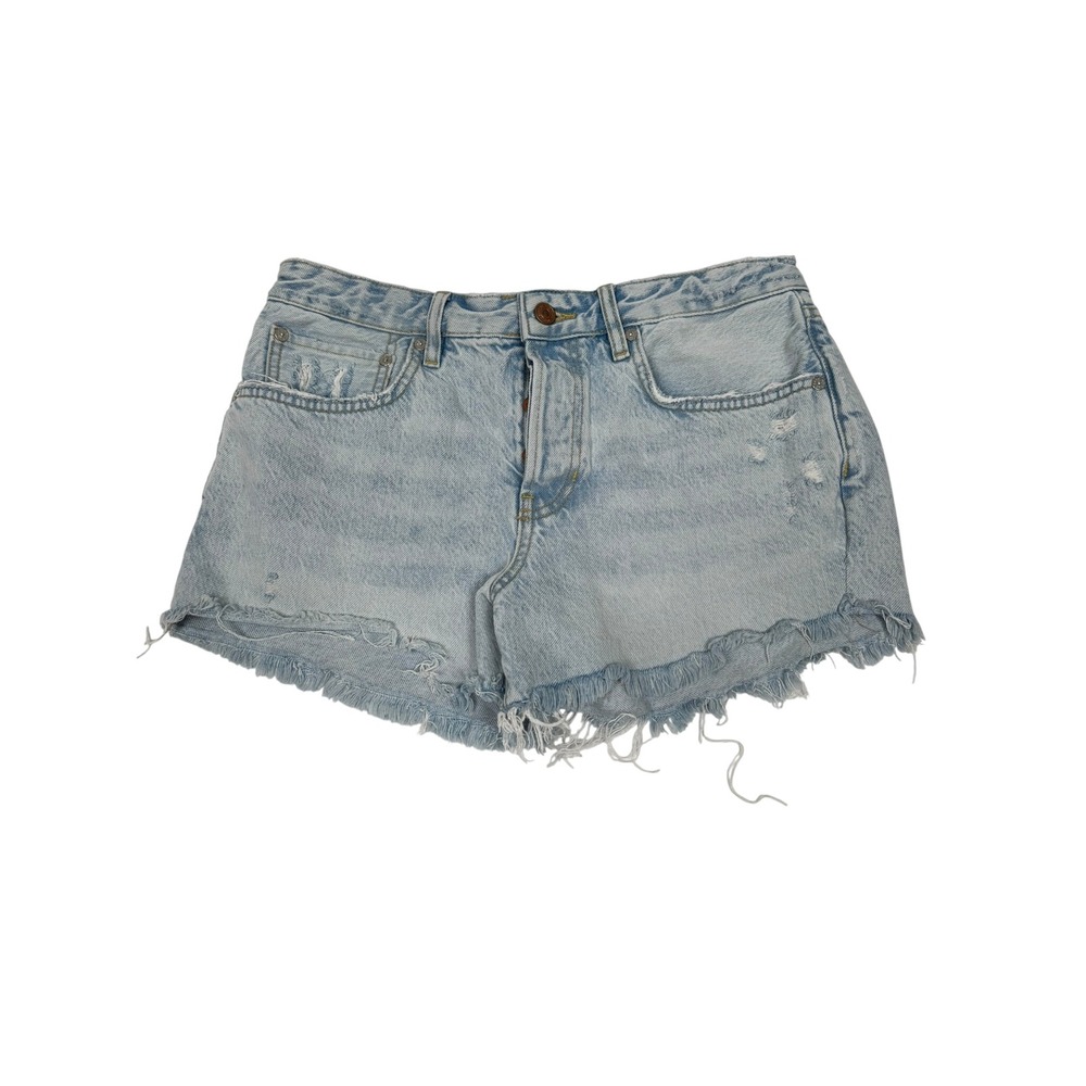 Free People High Rise Distressed Shorts Size 28 Raw‎ Hem Cutoff Festival Boho